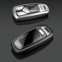 Aluminum Alloy TPU BLK Car Key Case Cover With Buckle For Audi A6l A4l A3