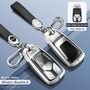 Aluminum Alloy TPU SIL Car Key Case Cover With Buckle For Audi A6l A4l A3