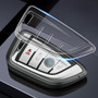 Aluminum Alloy TPU BLK Car Key Case Cover With Buckle For BMW X3 X1 X5
