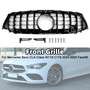 Black Front Bumper Grille Grill Fit Mercedes CLA-Class W118 C118 2024-2025
