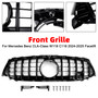 Black Front Bumper Grille Grill Fit Mercedes CLA-Class W118 C118 2024-2025