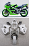 Fairings Plastics Kawasaki ZX6R 636 Green Blue ZX6R Racing (2000-2002)
