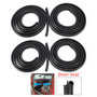4Pcs Front Rear Left Right Door Rubber Seal Weatherstrip For Hummer H2 2003-2009