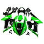 2005-2006 Kawasaki ZX6R 636 Amotopart Fairings Green Black Kawasaki Racing Customs Fairing