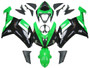 Fairings Kawasaki ZX6R ZX636 Green Black Ninja ZX6R  Racing  (2007-2008)