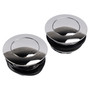 Chrome Pop-Up Gas Cap Set Vented For Softail Dyna Road King FXR 1982-2010