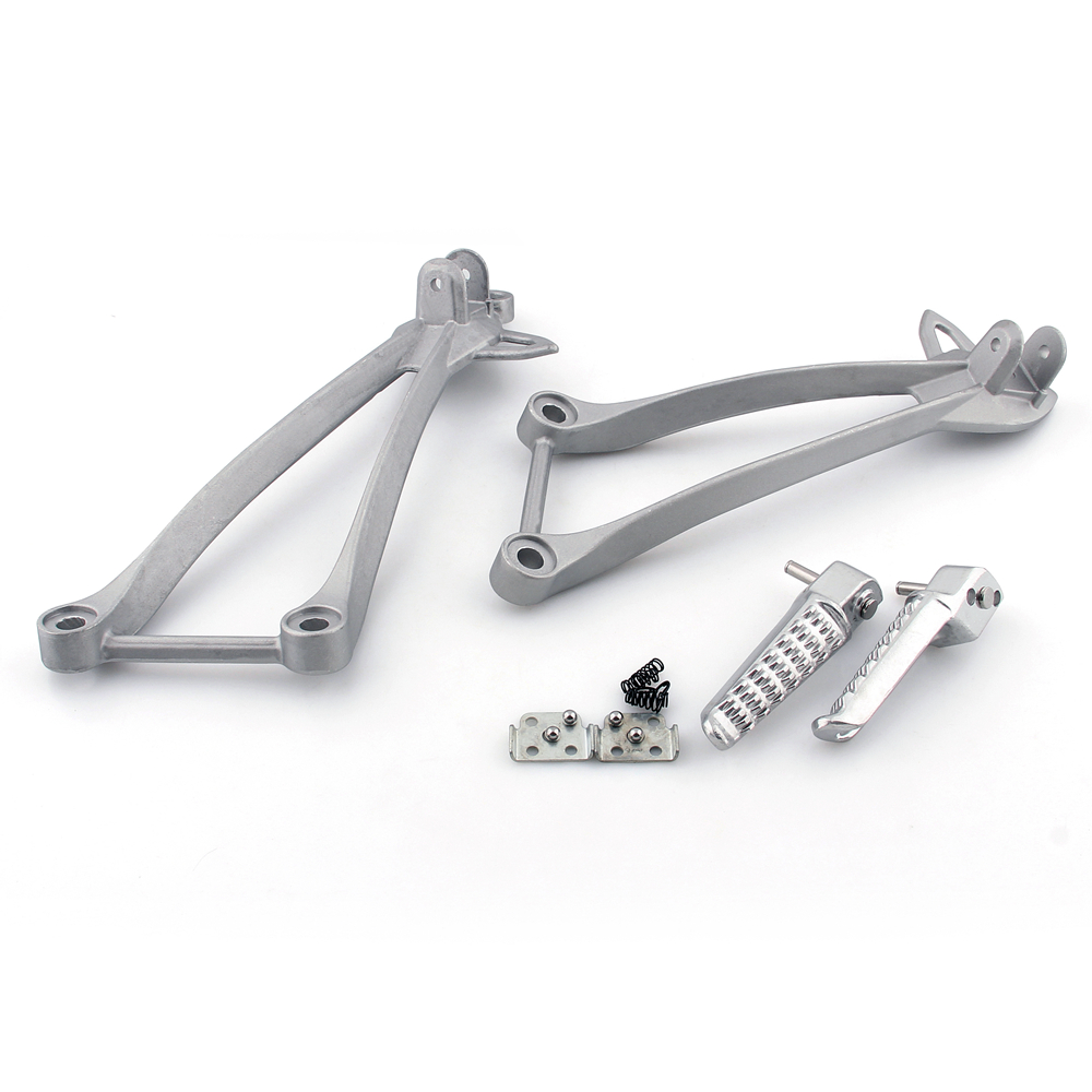 Rear Passenger Footpegs Footrests Brackets Set Kawasaki ZX10R (2008-2011) 34028-0094, 34028-0095, 35063-0444, 35063-0445 Generic