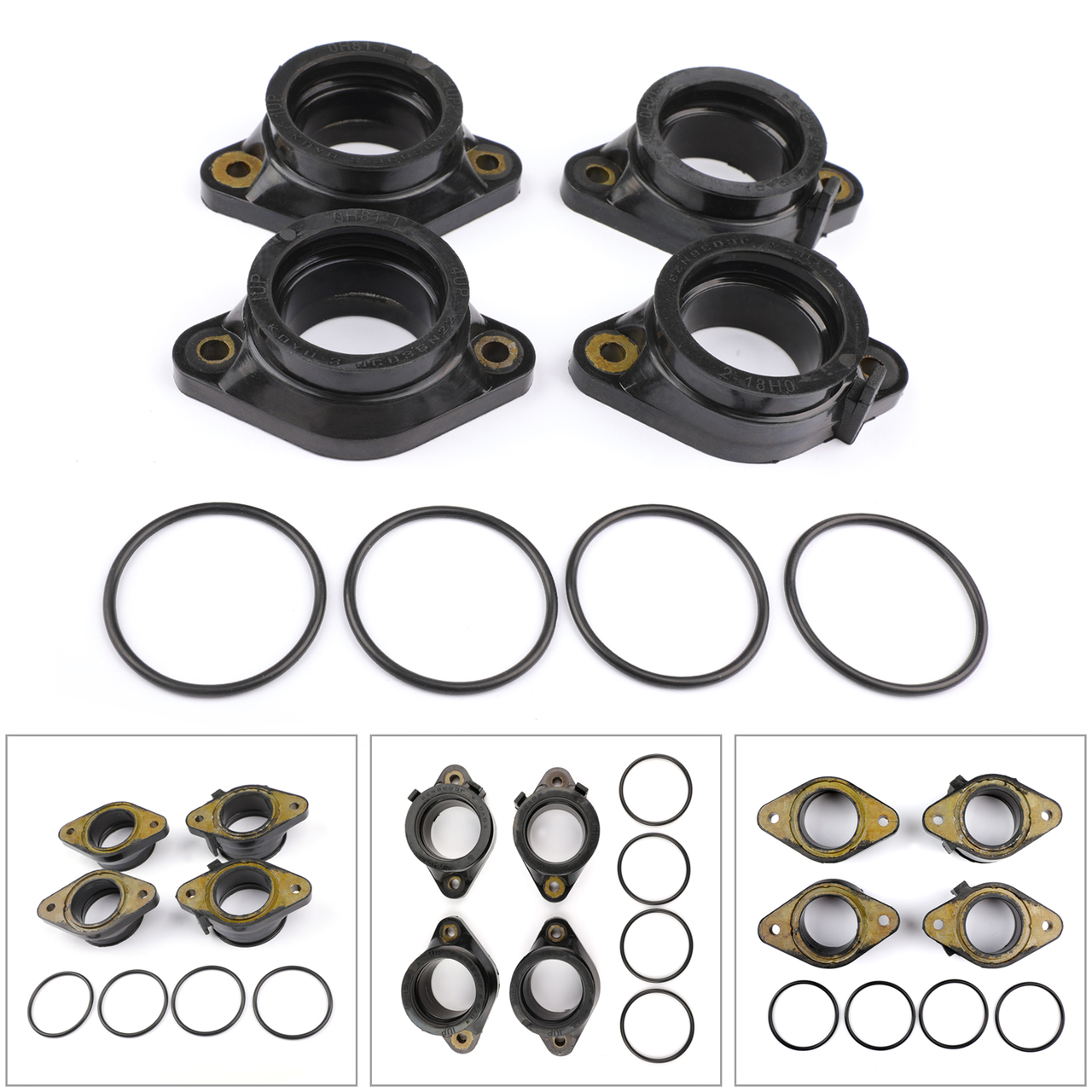 Carburetor Intake Manifold Boots Set For Suzuki GSF1250A Bandit 1250 07-12 GSF1250SA Bandit 1250 07-14 GSX1250 GSX1250FA 10-14 Generic
