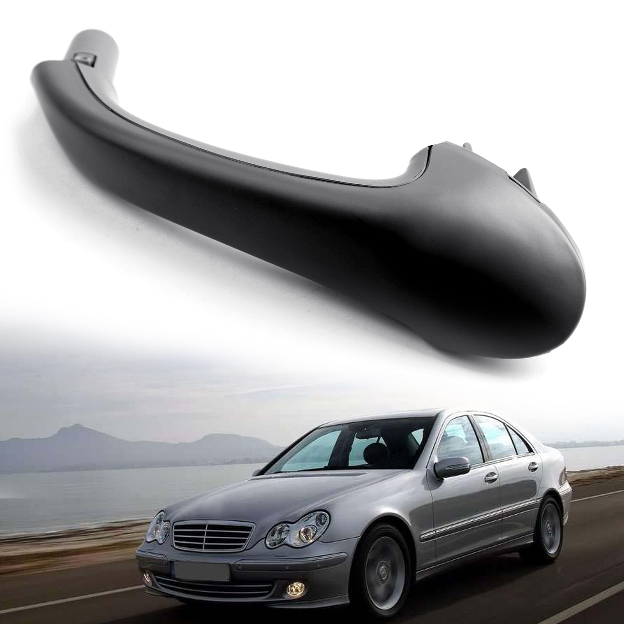Front Left Interior Door Pull Handle For Mercedes-Benz C280 C350 06-07 C240 C320 03-05 Black Generic