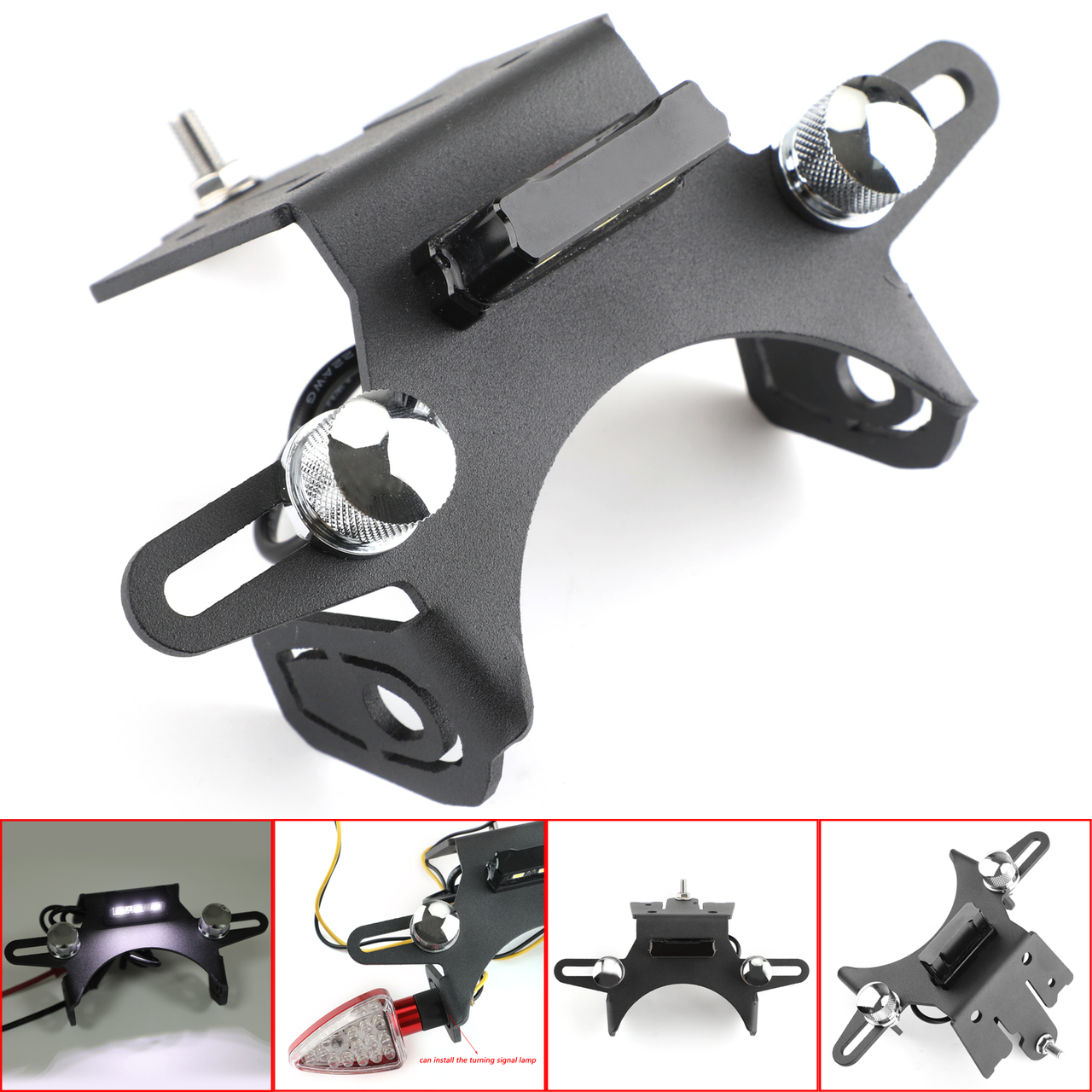 Fender Eliminator License Plate Bracket For Kawasaki Ninja 650 ER-6N ER-6F 12-16 Black Generic