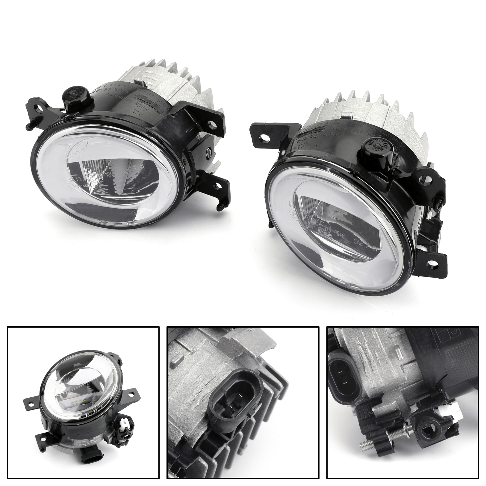 Front Bumper LED Fog Light Kit For Q50 14-18 QX60 QX80 Q70/Q70L/Q70 15-17 Black Generic