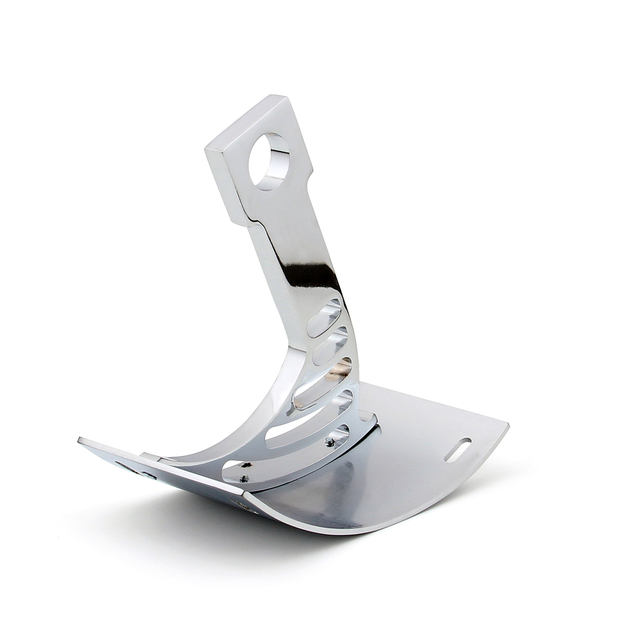 Swingarm Side Mount License Plate Tag Bracket Kawasaki Ninja ZX14 ZX12 ZX9 ZX7 ZX6 ZXR6 Curved Chrome Generic