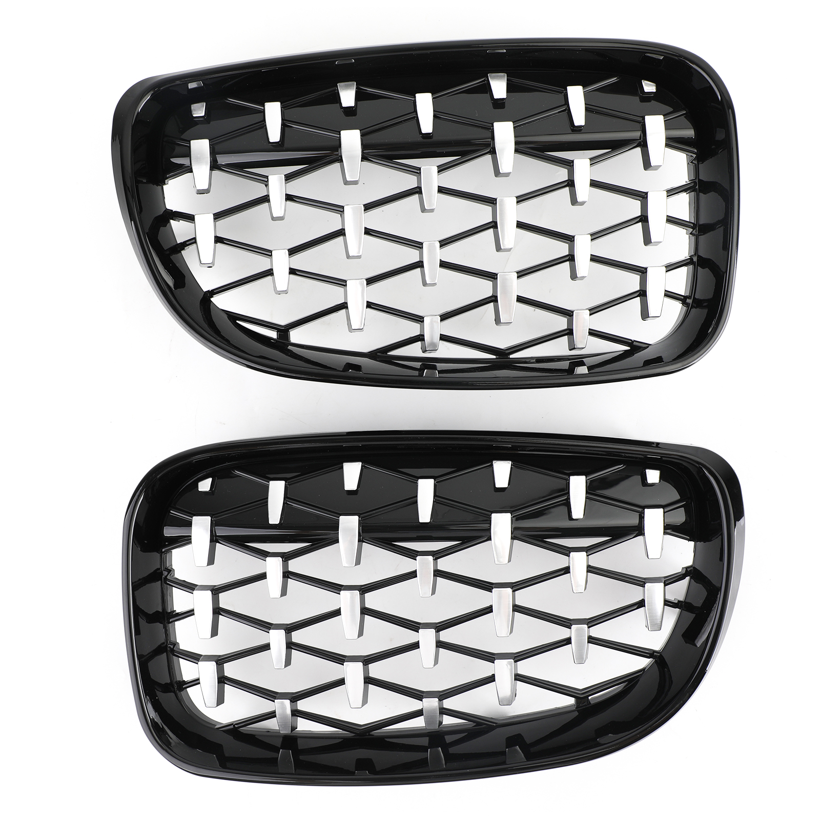 Meteor Front Grille Fit For BMW 1 Series E81 E87 E82 E88 128i 135i 2008-2012 Black & Chrome Generic