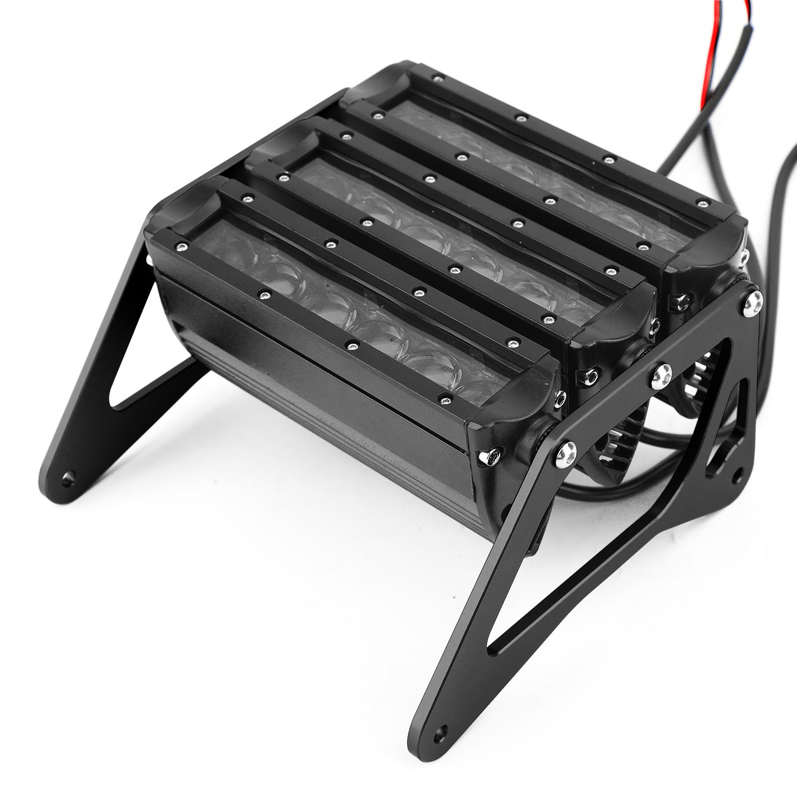 3Row LED Motorcycle Headlight Fog Light Aluminum For Honda MSX125 Grom 2013-2015 MSX125SF Grom 2016-2019 A1 Generic