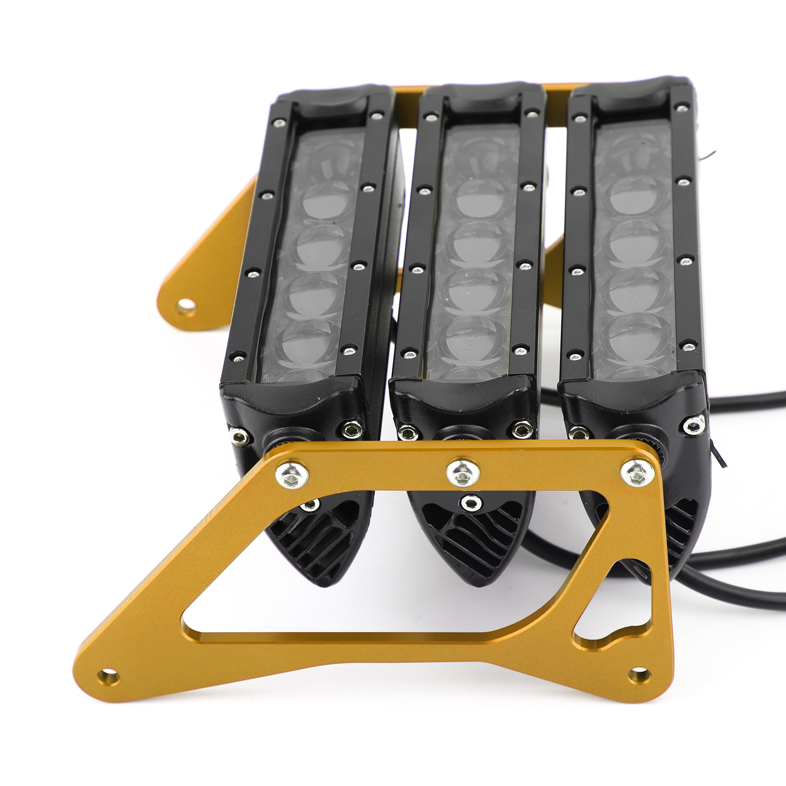 3Row LED Motorcycle Headlight Fog Light Aluminum For Honda MSX125 Grom 2013-2015 MSX125SF Grom 2016-2019 A2 Generic