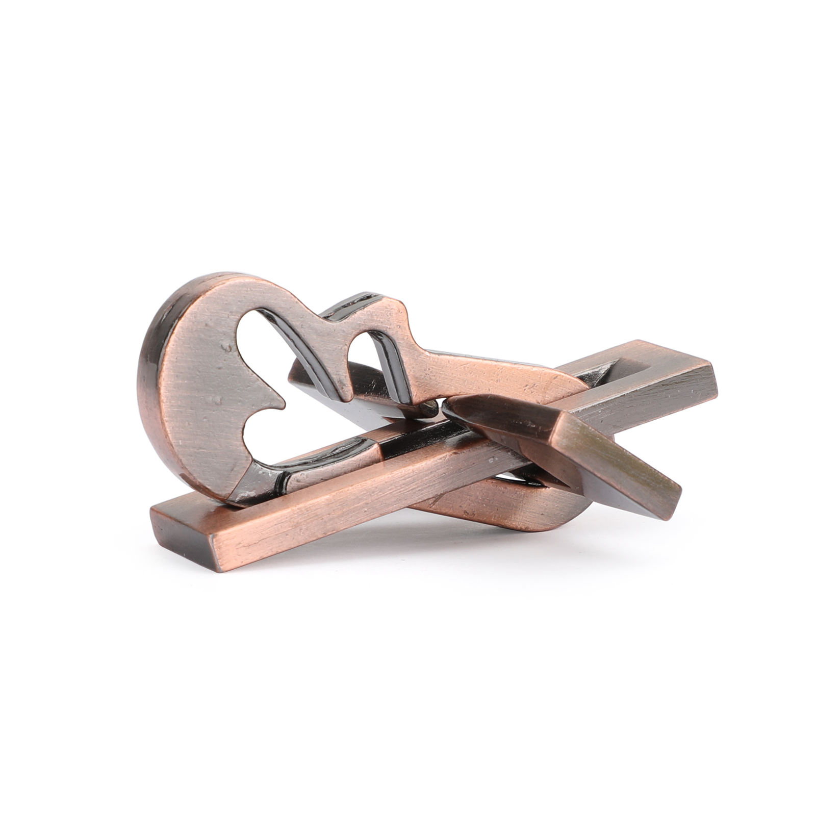 Vintage Alloy Puzzle Box Metal Lock Toys IQ Mind Brain Teaser Game Plane Lock Generic