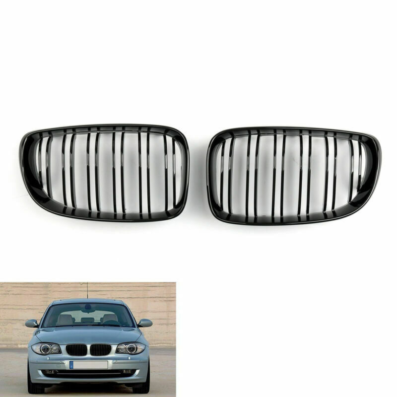 2008-2012 BMW 1 Series E81 E87 E82 E88 128i 135i Front Grille Gloss Black Generic