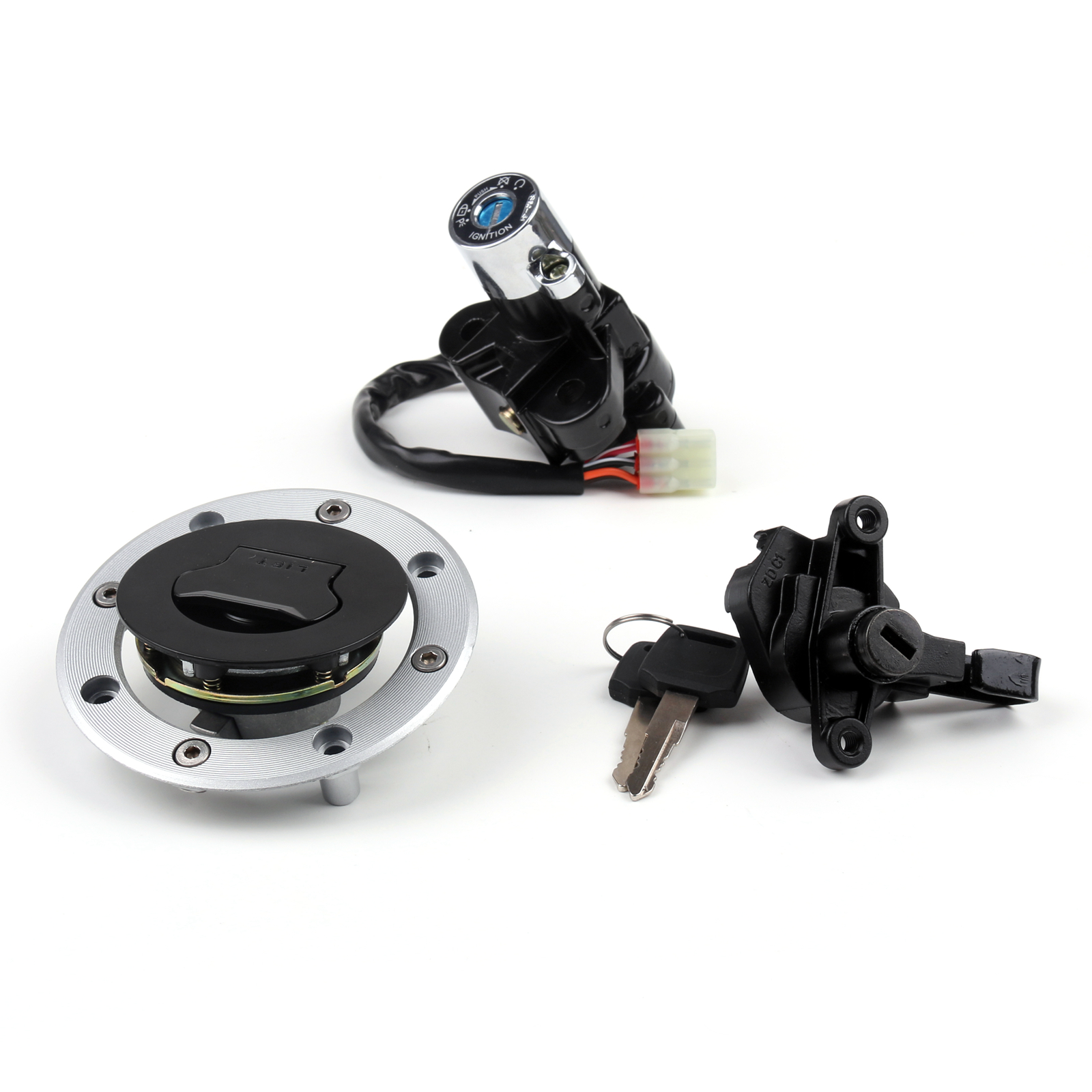 Ignition Switch Lock ; Fuel Gas Cap Key Set Fit For Suzuki GSF600 Bandit 1995-2004 GSF1200 Bandit 1997-2005 Generic
