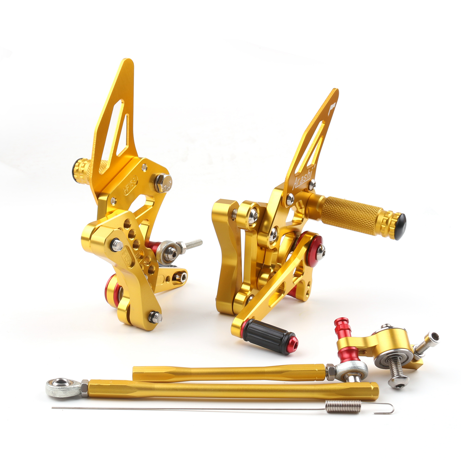 CNC Made Rearsets Fit For Ducati 848/ 848EVO 1098 / 1098S / 1098R 1198 / 1198S / 1198R(all years) GOLD Generic