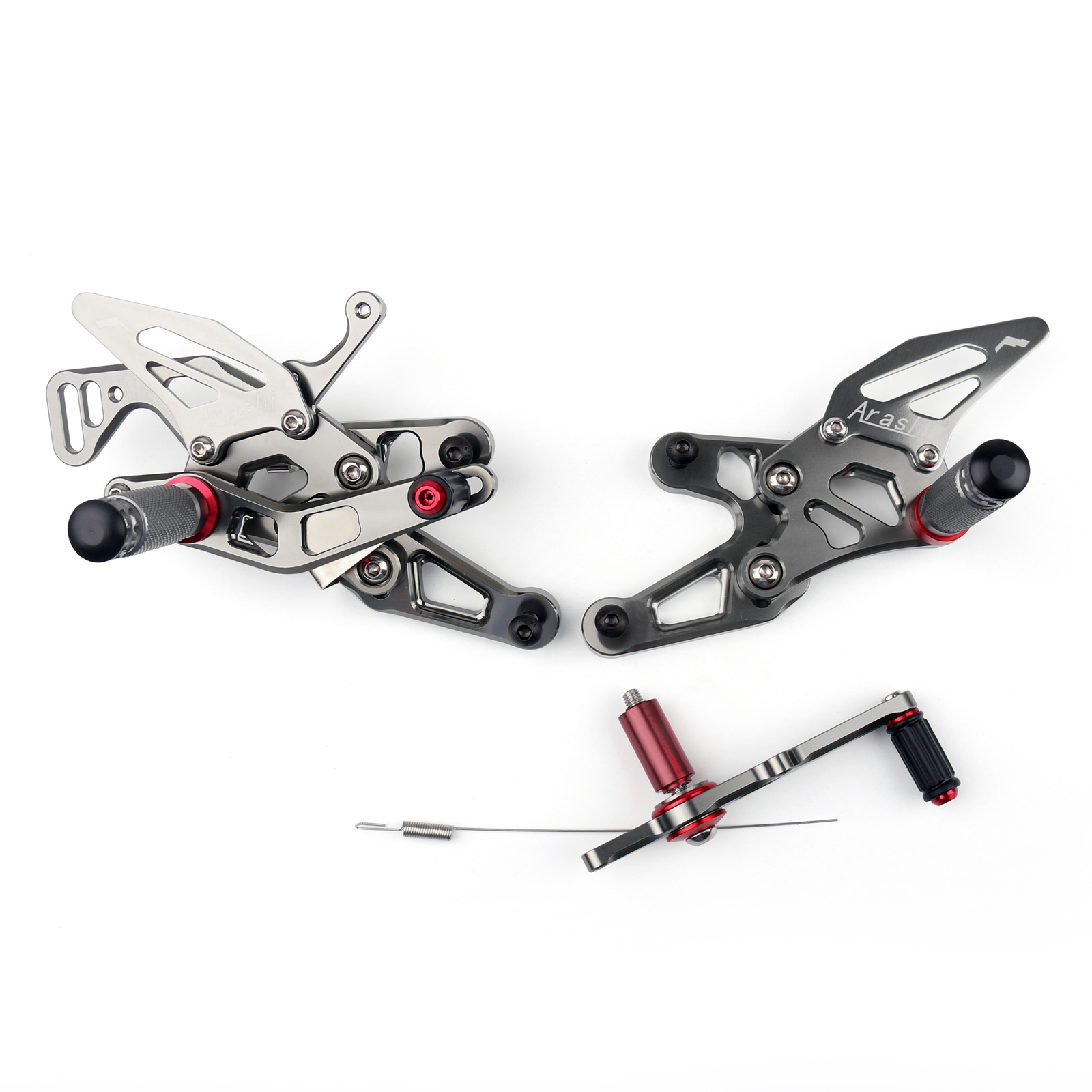 Adjustable CNC Rider Rear Set Rearsets Footrest Foot Rest Pegs Fit For BMW S1000RR HP4 2015-2018 GRAY Generic
