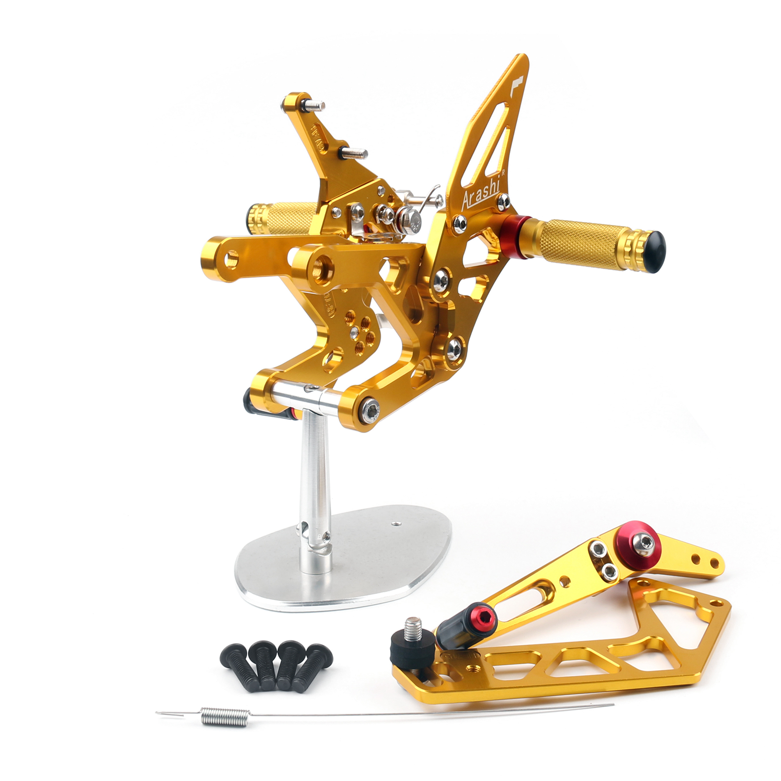 Adjustable CNC Rider Rear Set Rearsets Footrest Foot Rest Pegs Fit For Yamaha YZF-R1 R1M R1S 2015-2020 GOLD Generic