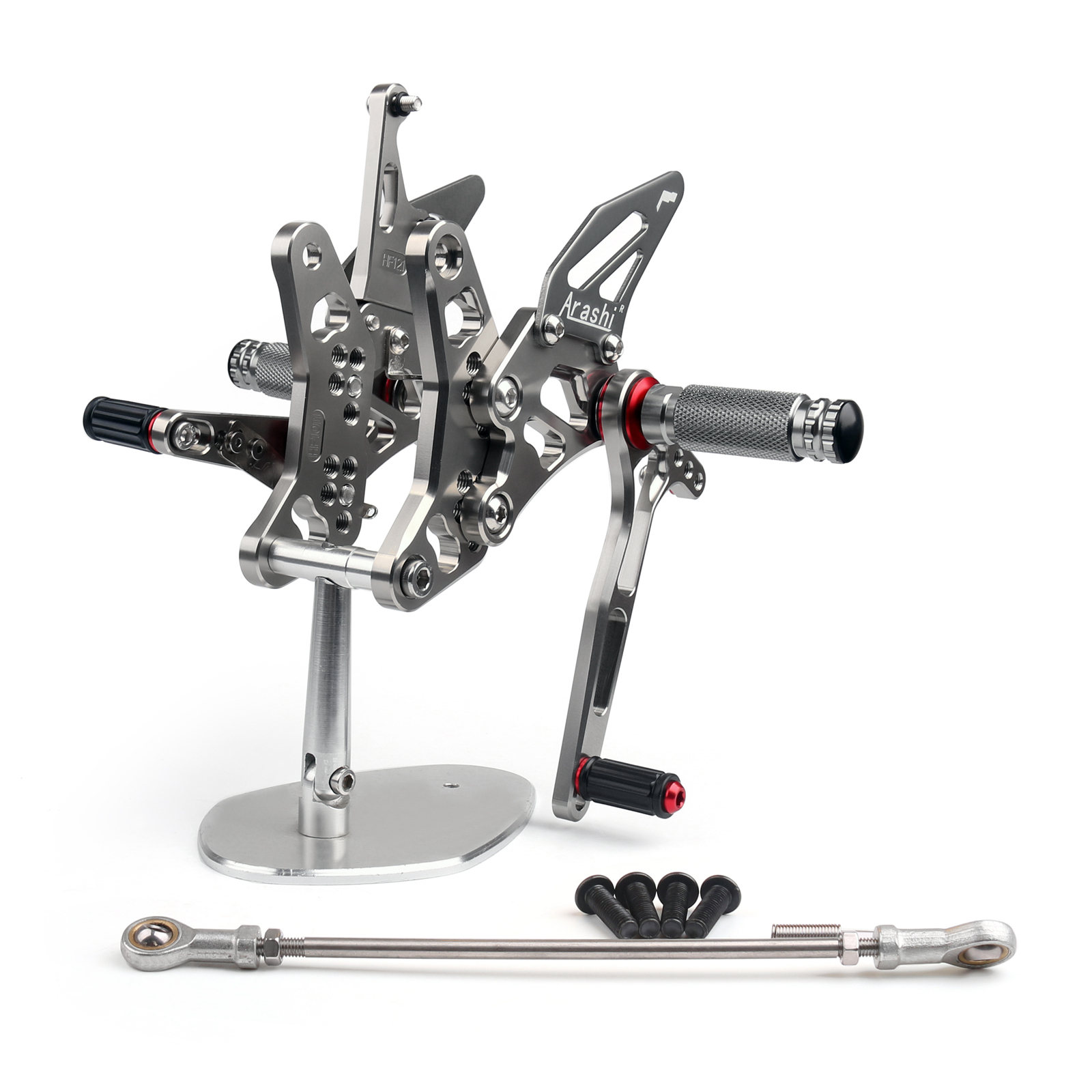 Adjustable CNC Rider Rear Set Rearsets Footrest Foot Rest Pegs Fit For Suzuki SV650 2016-2019 GRAY Generic