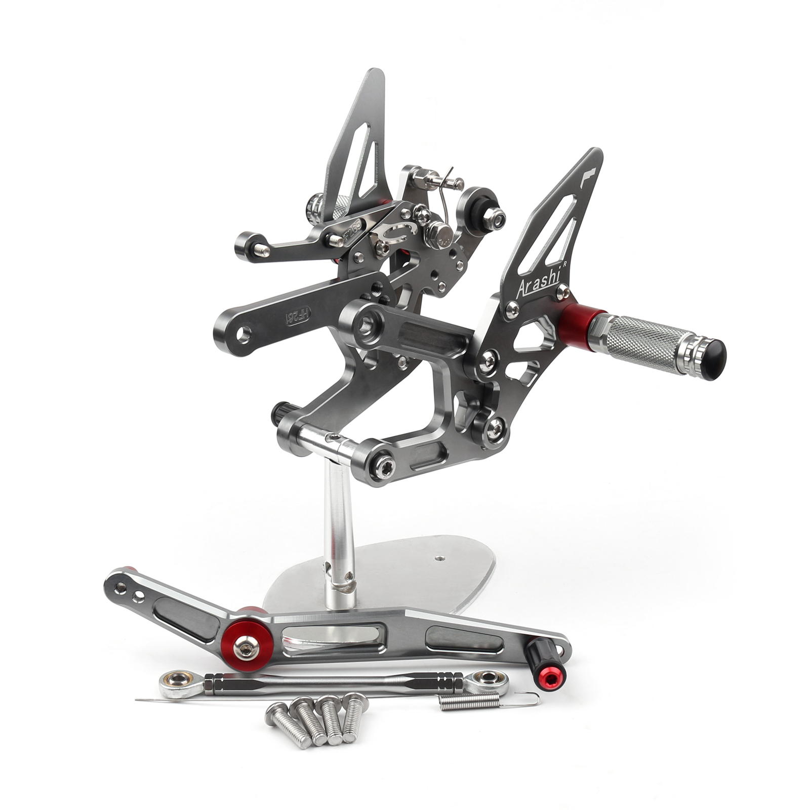 Adjustable CNC Rider Rear Set Rearsets Footrest Foot Rest Pegs Fit For Yamaha YZF R6 2017-2020 GRAY Generic