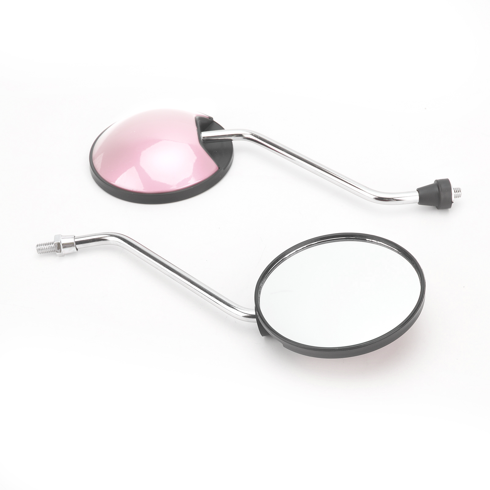 Pair 8mm Rearview Mirrors For Scooter Motorcycle ATV Moped Bike For Vespa For Piaggio MP3 For Liberty Medley PINK Generic