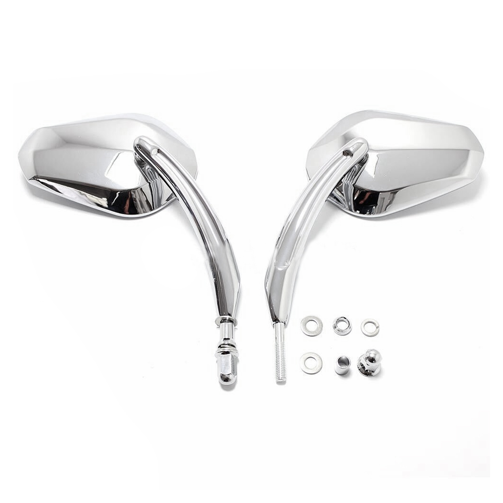 Pair Rear View Mirrors Fit For Harley Dyna Cross Bones Electra Glide Fatboy Heritage Softail Road King Glide Sportster 883 1200 CHR Generic