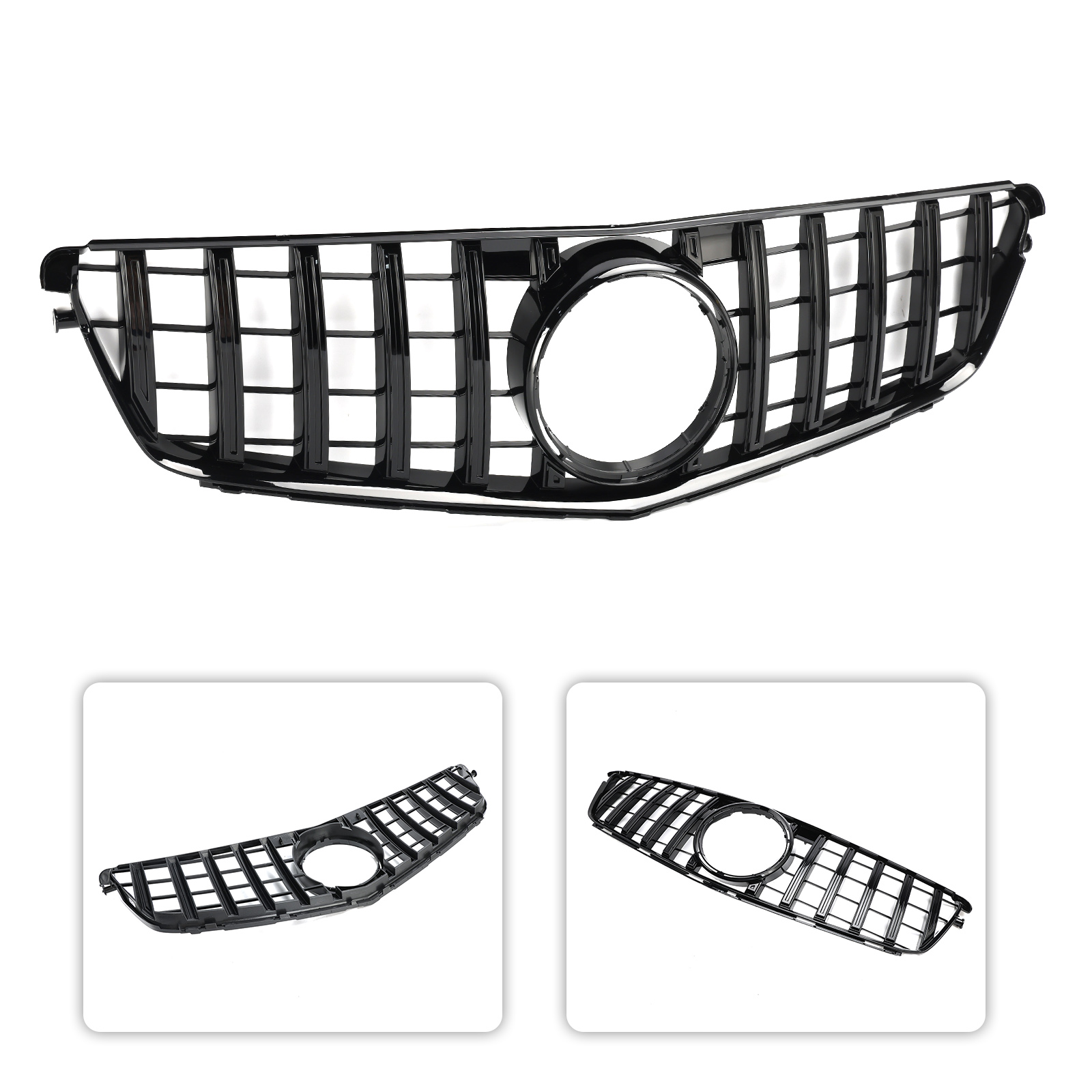 2008-2014 C-Class Benz W204 C300 C350 C63 Style Gloss Black Grill Grille Generic