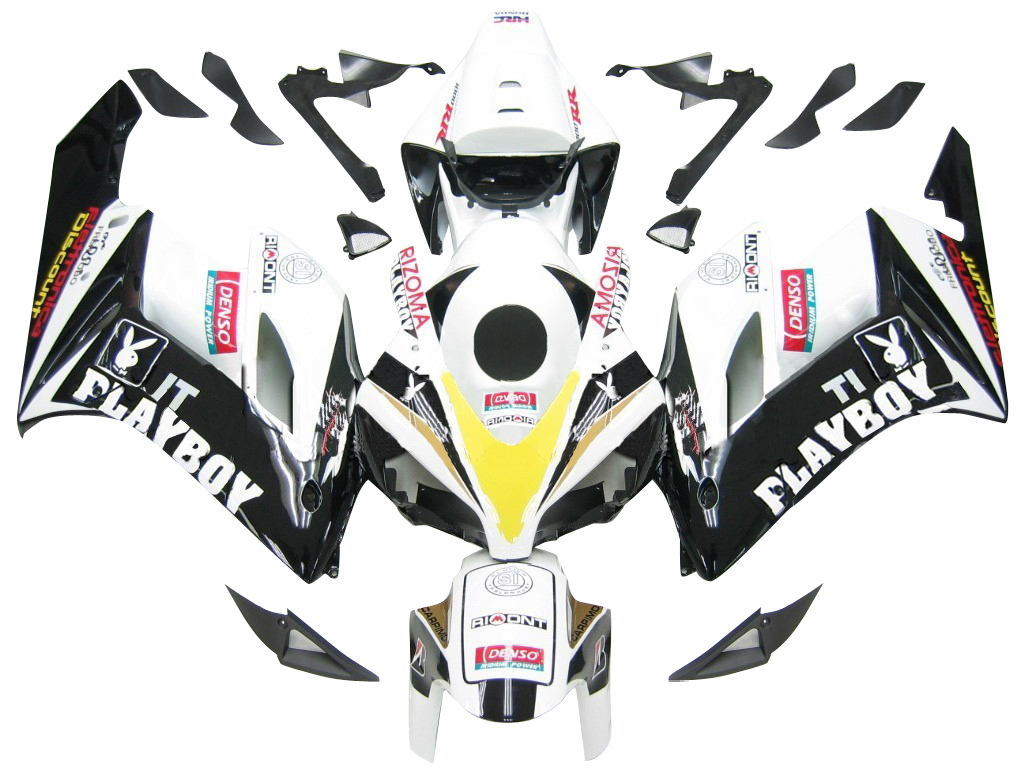 2004-2005 Honda CBR1000RR Black White Playboy Racing Amotopart Fairings 2004-2005 Honda CBR1000RR Black White Playboy Racing Amotopart Fairings