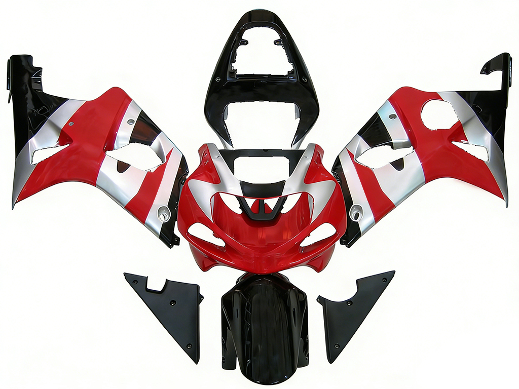 2000-2002 Suzuki GSXR 1000 Black & Red GSXR Racing Amotopart Fairings