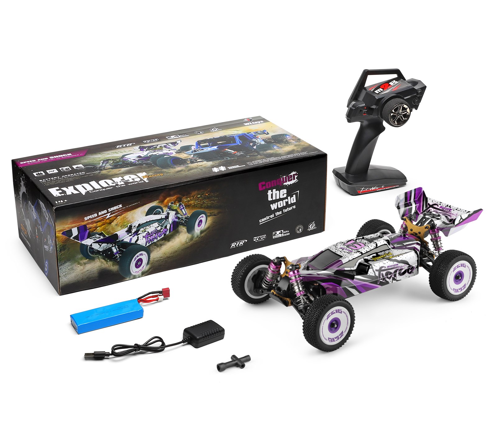 Wltoys 124019 High Speed Racing 60km/H 1/12 2.4GHz Drift Car RTR 4WD Gifts Generic