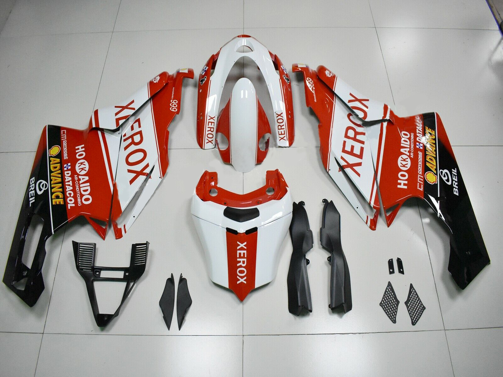 2003-2004 Amotopart Fairing Kit Bodywork ABS Ducati 999 749 White Black Red