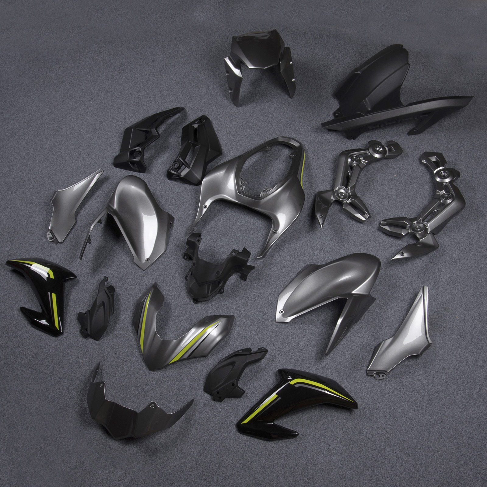 2017-2019 Kawasaki Z900 Amotopart Injection Plastic ABS Bodywork Silver Fairing