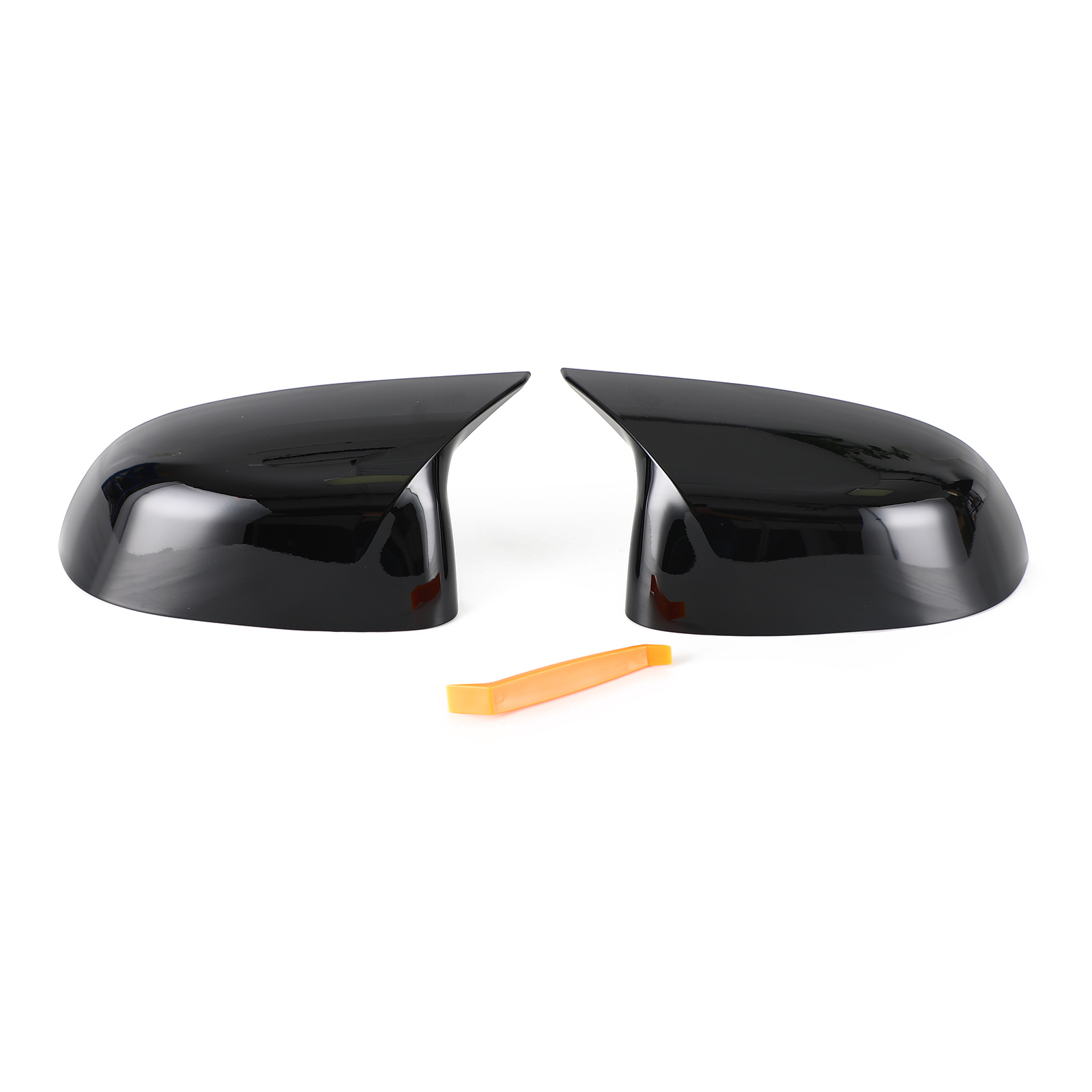2x Black Rear View Side Mirror Cover Caps For BMW X3 X4 X5 X6 G01 G02 G05 G06 Generic