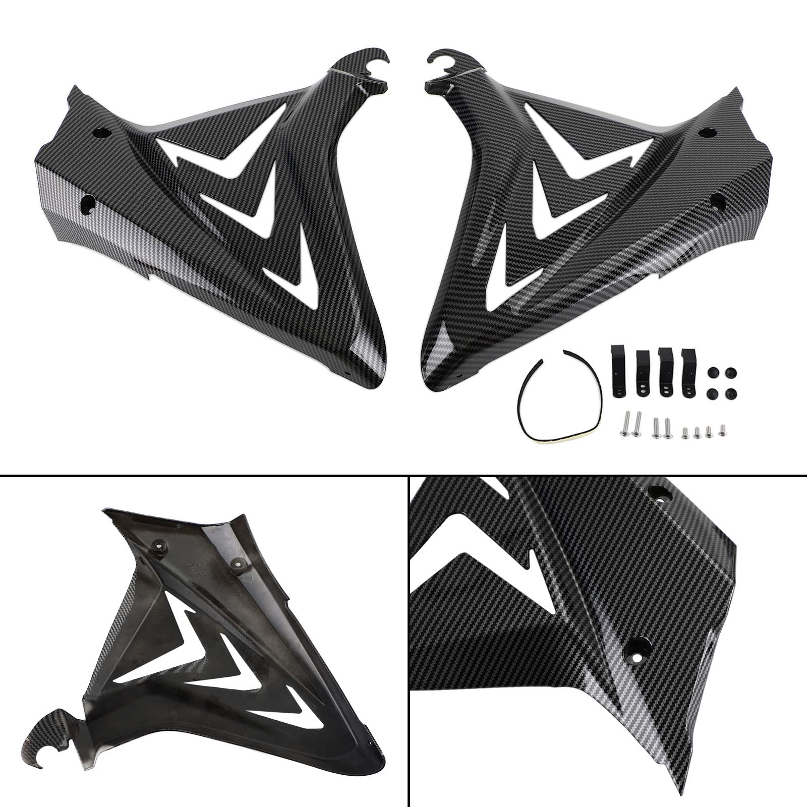 Side Frame Cover Panels Fairings Cowls For Honda CBR650R 2019-2021 Carbon Generic