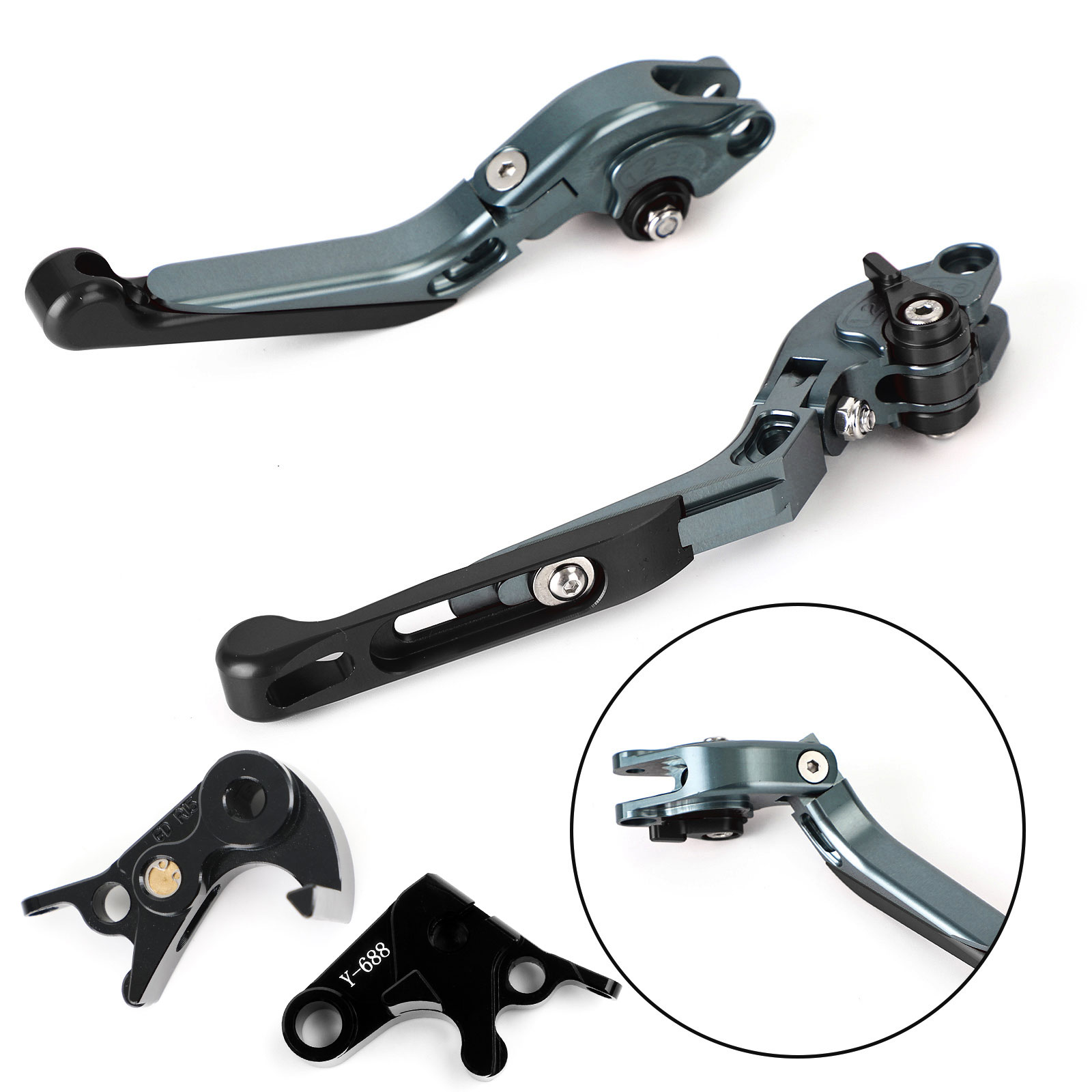 Adjustable Clutch Brake Lever for Yamaha MT-09 Tracer 900/GT 21-22 YZF R6 17-20 BLK