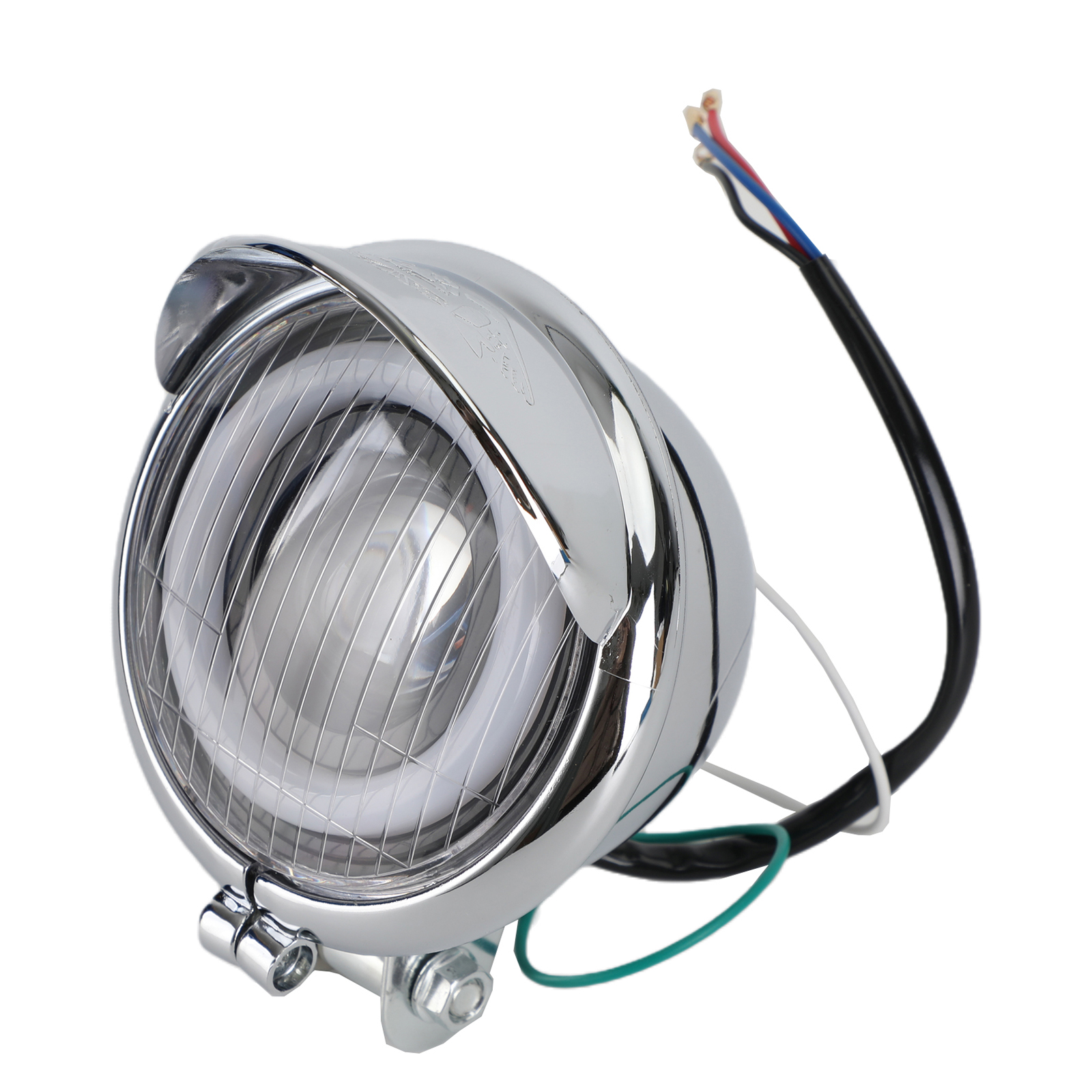 5â?Motorcycle Bike Chrome Bullet Headlight Spot Fog Lamp Bulb For Harley Chopper Generic