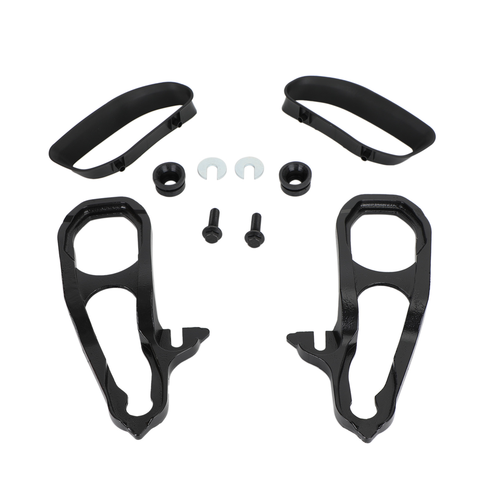 Front Black Tow Hooks Left & Right with Mopar 82215268AB for 2019 2020 Ram 1500