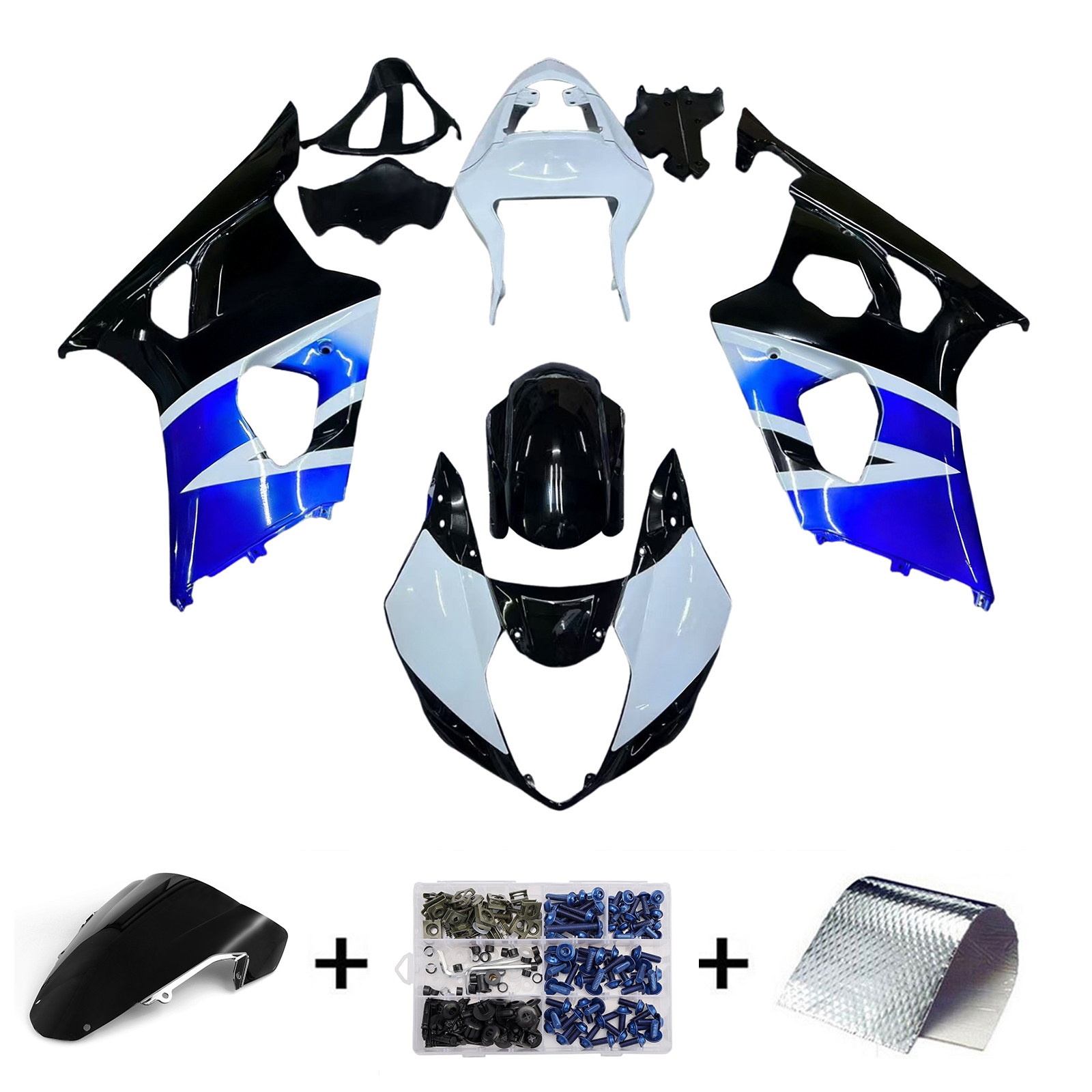 2003-2004 Suzuki GSXR1000 Amotopart Injection Fairing Kit Bodywork Plastic ABS #9