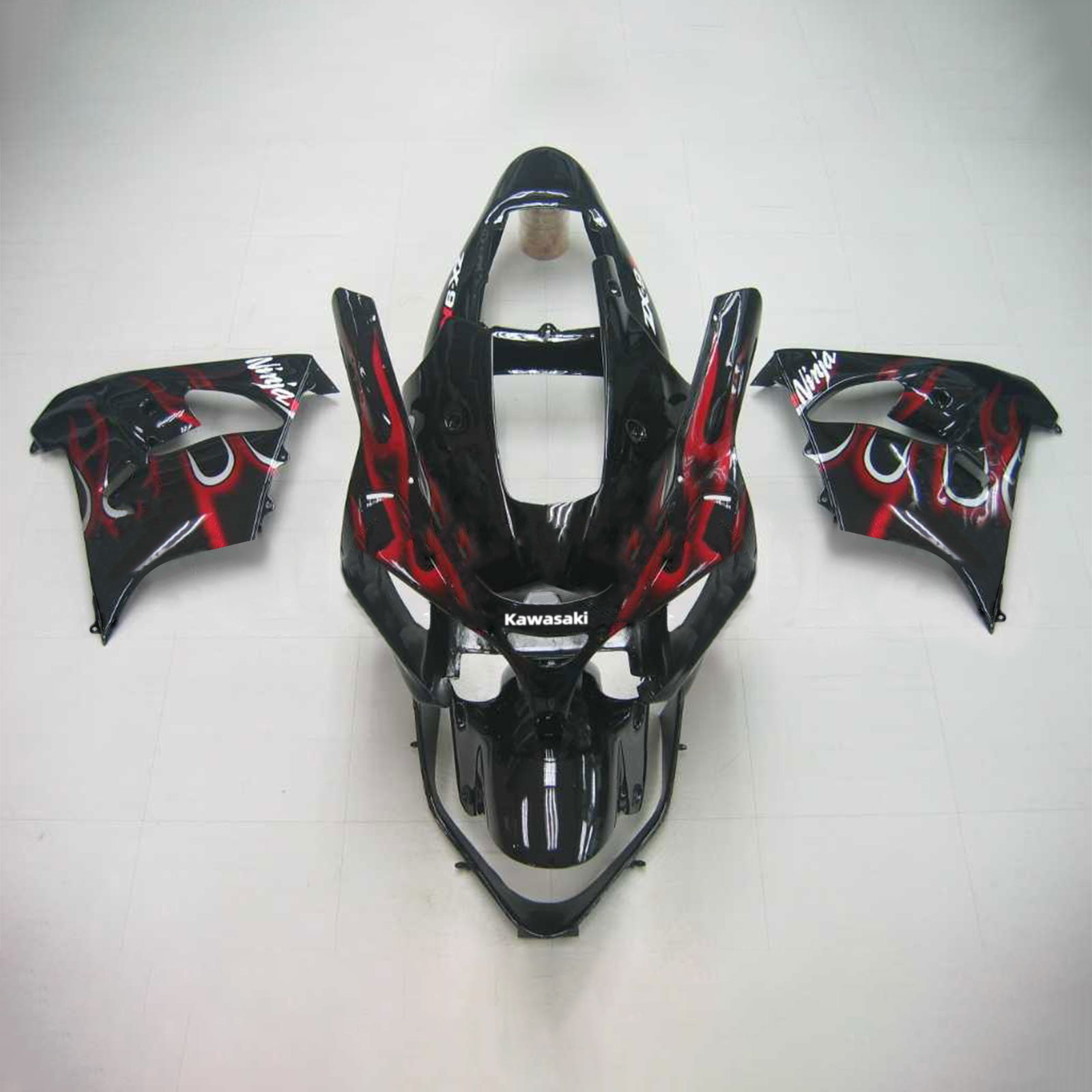 2002-2003 Kawasaki ZX9R Injection Fairing Kit Bodywork Plastic ABS #108 Amotopart Fairing 2002-2003 Kawasaki ZX9R Injection Fairing Kit Bodywork Plastic ABS #108 Amotopart Fairing