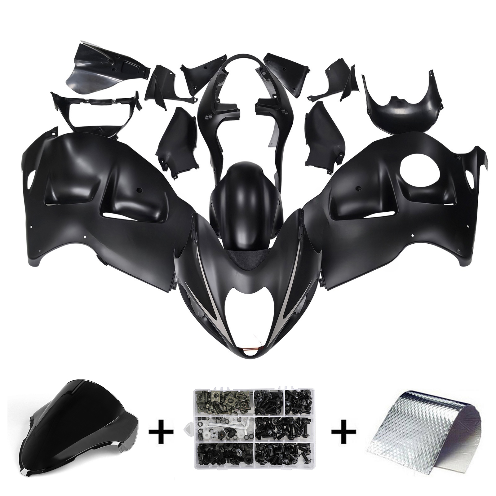 1999-2007 Suzuki Hayabusa GSX1300 Amotopart Injection Fairing Kit Bodywork Plastic ABS #11