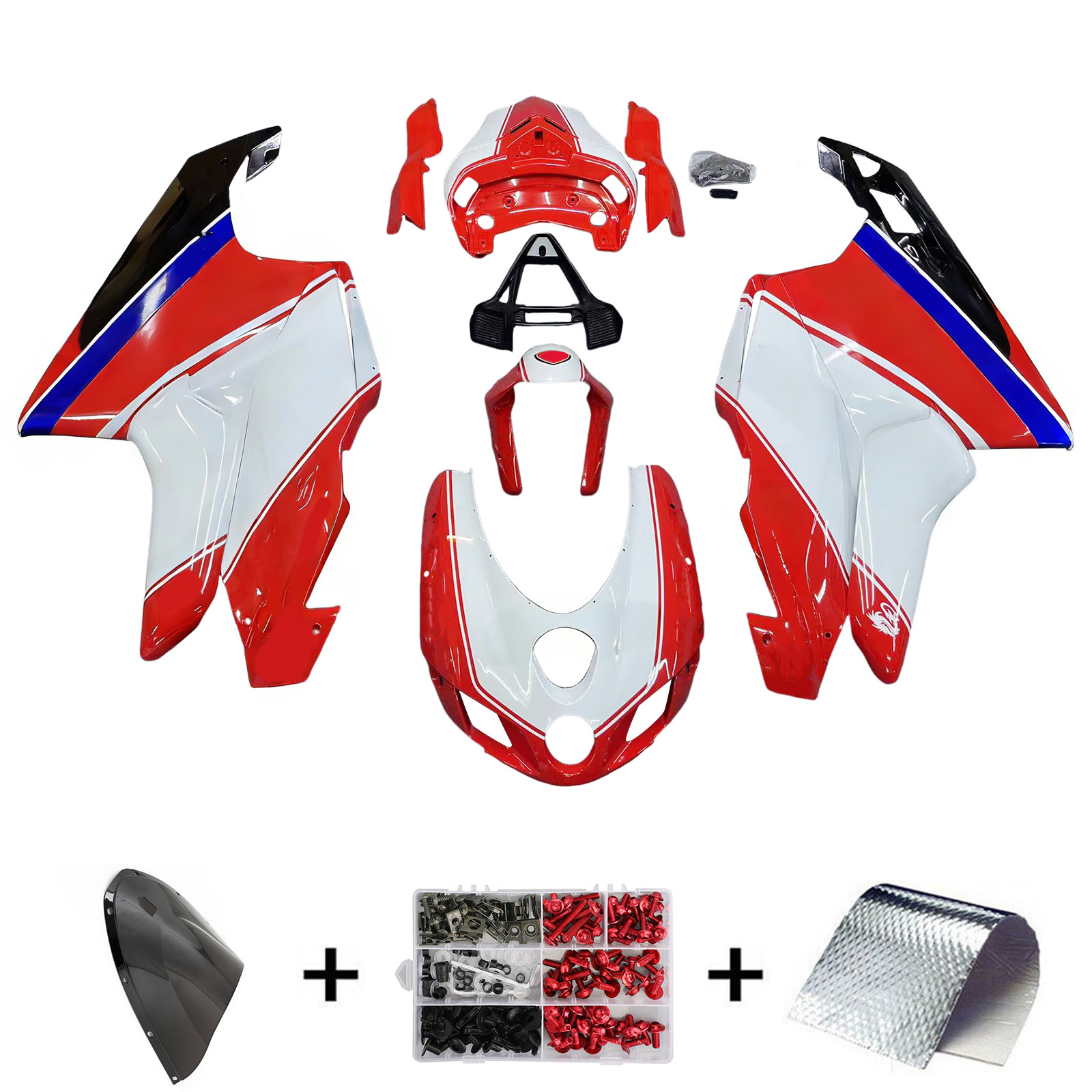 2005-2006 Ducati 999 749 Amotopart Fairing Kit Bodywork ABS #101