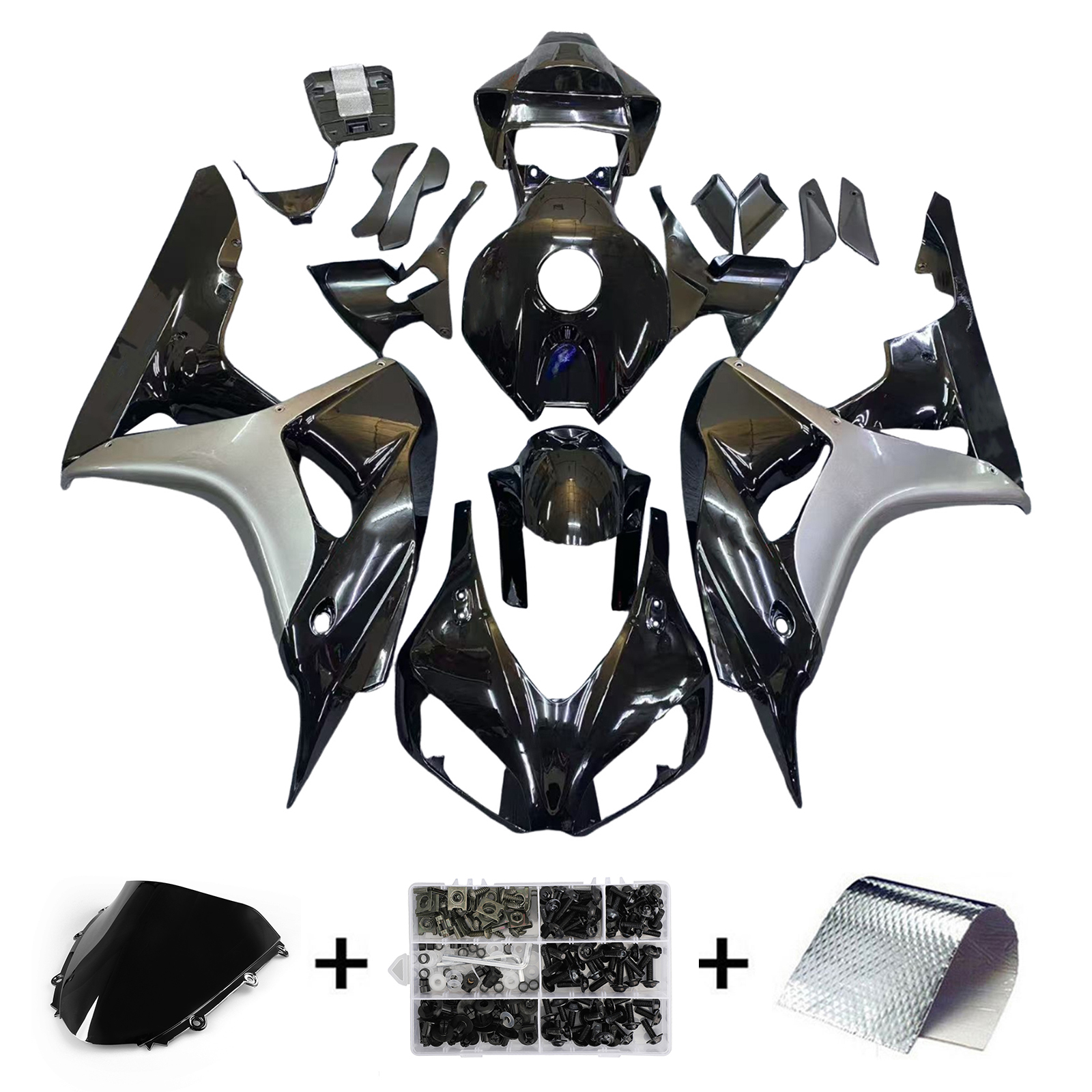 2006-2007 Honda CBR1000RR Injection Fairing Kit Bodywork Plastic ABS #19 Amotopart Fairing