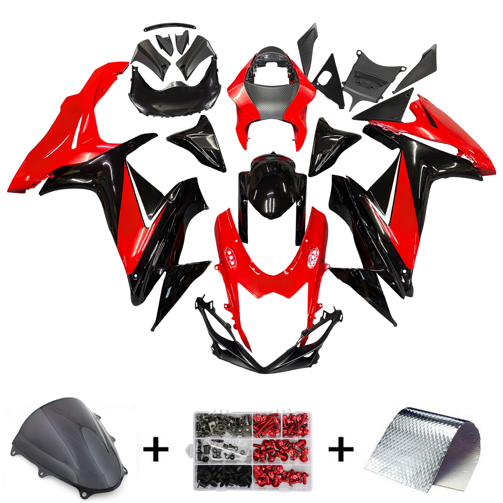 2011-2023 Suzuki GSXR 600/750 K11 Injection Fairing Kit Bodywork Plastic ABS #18 Amotopart Fairing