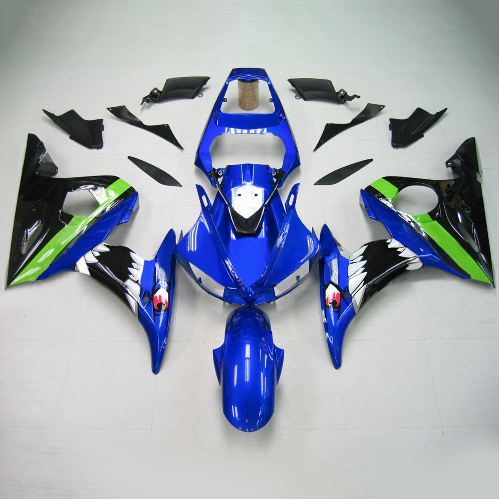 2003-2004 Yamaha YZF 600 R6 / 2006-2009 R6S Injection Fairing Kit Bodywork Plastic ABS #150 Amotopart Fairing