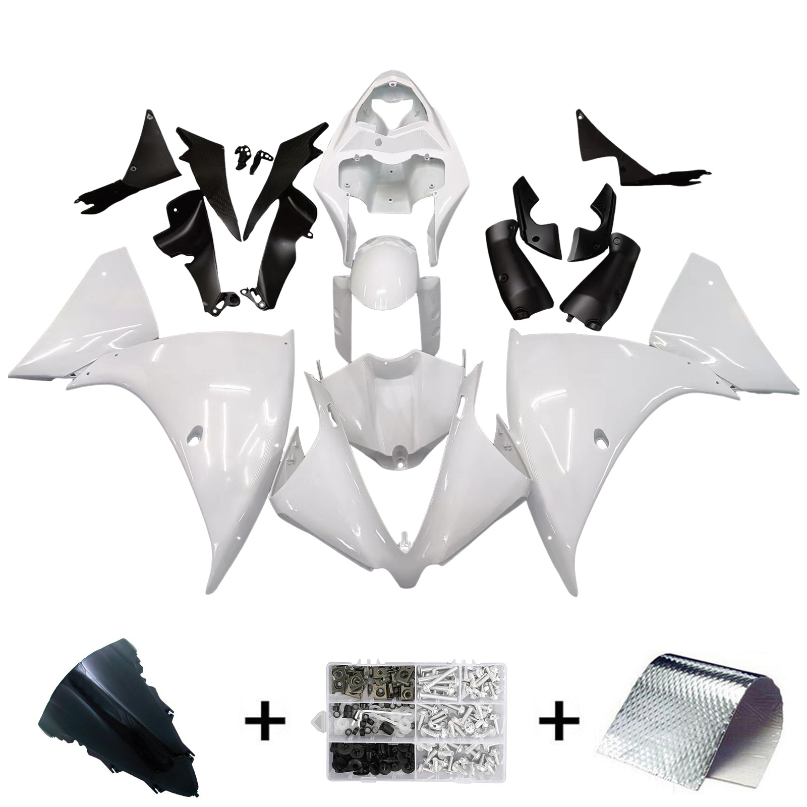 2012-2014 Yamaha YZF 1000 R1 Amotopart Injection Fairing Kit Bodywork Plastic ABS #136