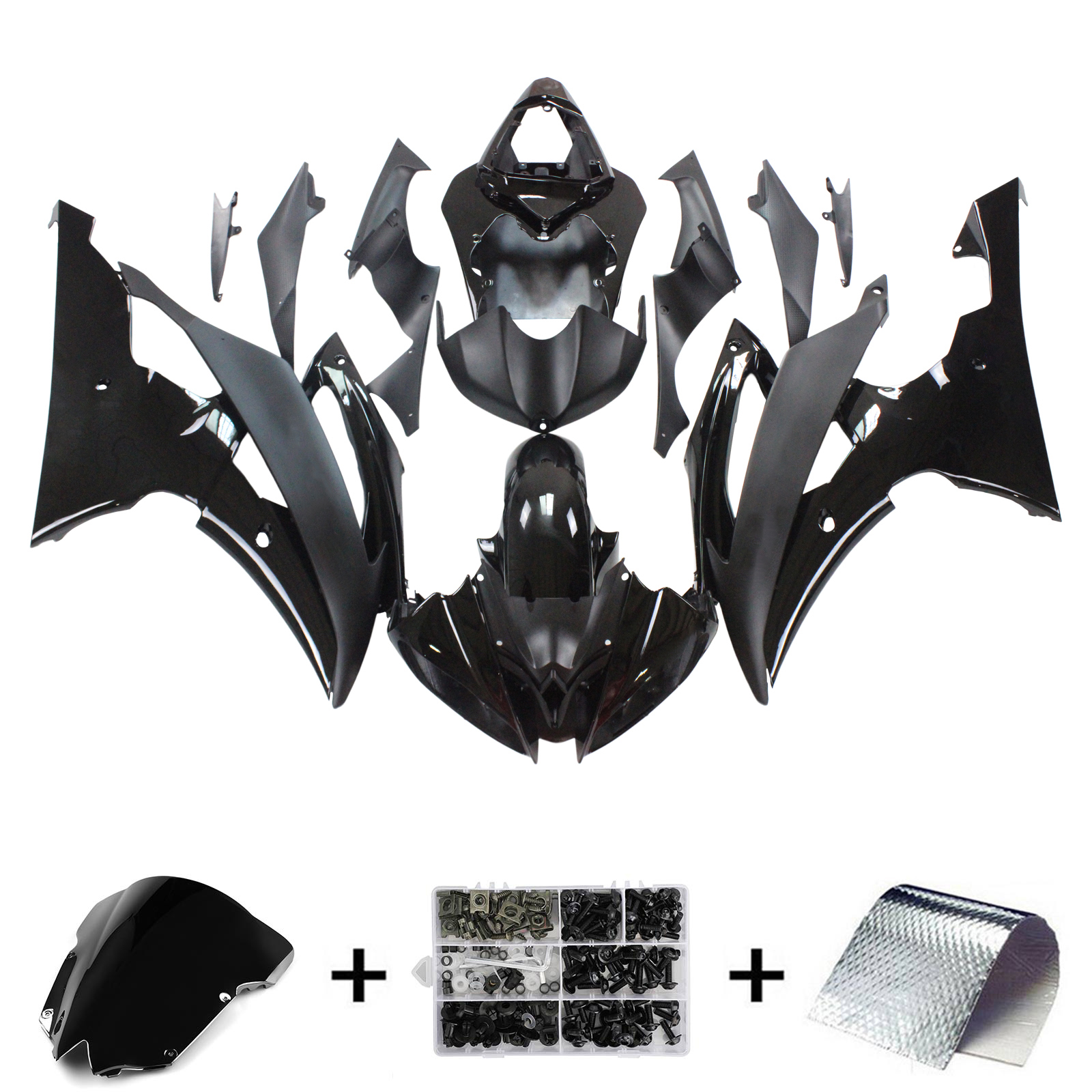 2008-2016 Yamaha YZF 600 R6 Injection Fairing Kit Bodywork Plastic ABS #132 Amotopart Fairing