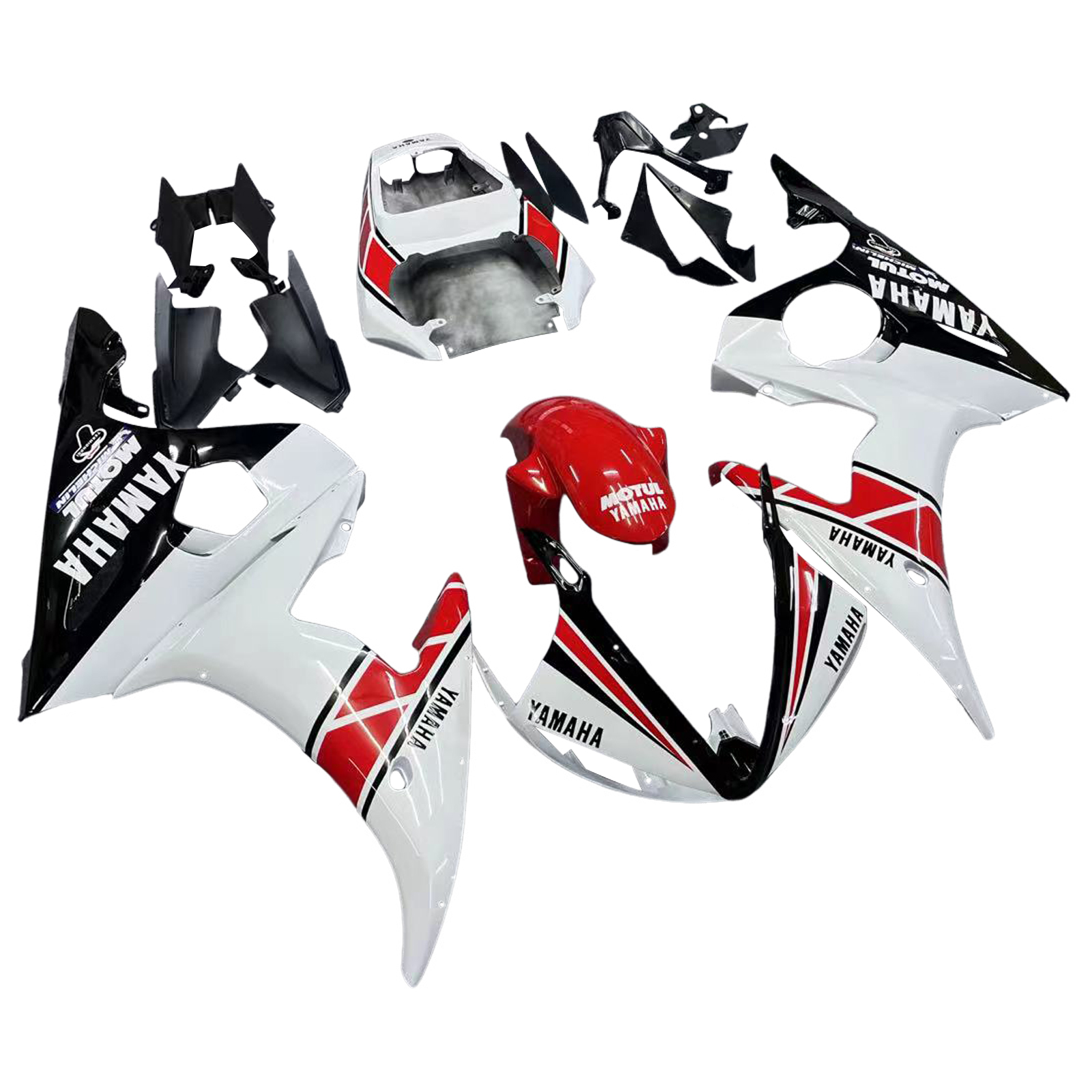 2005 Yamaha YZF 600 R6 Injection Fairing Kit Bodywork Plastic ABS #104 Amotopart Fairing